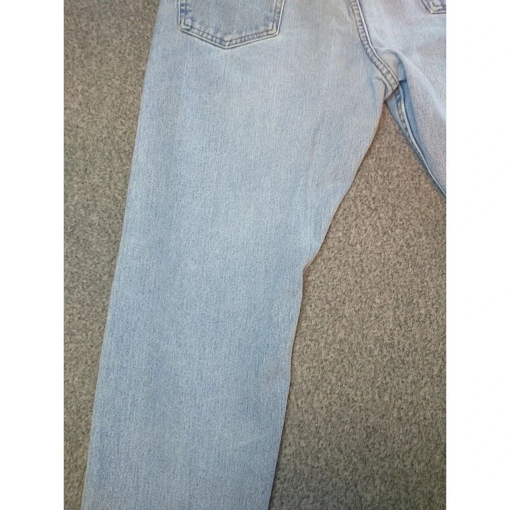 Wrangler Authentics Mens Light Wash Straight Leg Denim Jeans 34x29 976T1SB Blue